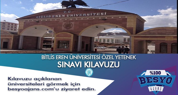 Bitlis Eren Üniversitesi Besyo Özel Yetenek Sınavı Kılavuzu