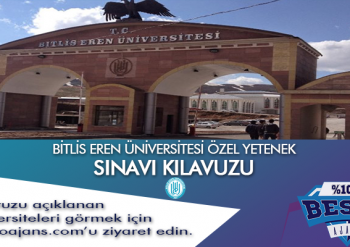 Bitlis Eren Üniversitesi Besyo Özel Yetenek Sınavı Kılavuzu