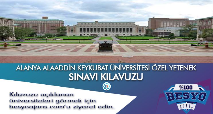 Alanya Alaaddin Keykubat Üniversitesi Besyo Özel Yetenek Sınavı