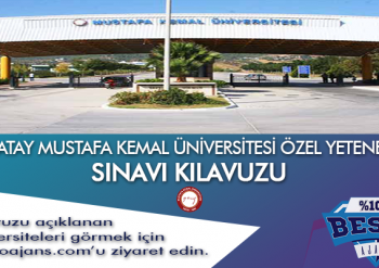 Hatay Mustafa Kemal Üniversitesi Besyo Özel Yetenek Sınavı