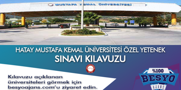 Hatay Mustafa Kemal Üniversitesi Besyo Özel Yetenek Sınavı