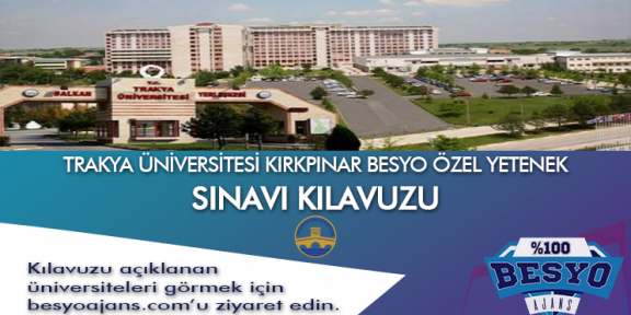 Edirne Trakya Üniversitesi Kırkpınar Besyo Özel Yetenek Sınavı
