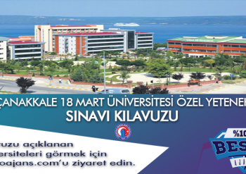 Çanakkale Onsekiz Mart Üniversitesi Besyo Özel Yetenek Sınavı
