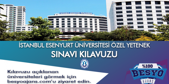 İstanbul Esenyurt Üniversitesi Besyo Özel Yetenek Sınavı