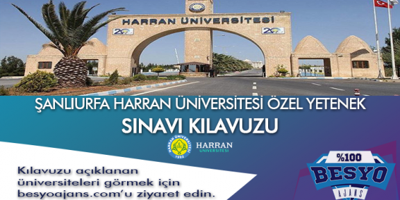 Şanlıurfa Harran Üniversitesi Besyo Özel Yetenek Sınavı