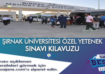 Şırnak Üniversitesi Besyo Özel Yetenek Sınavı