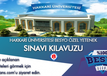 Hakkari Üniversitesi Besyo Özel Yetenek Sınavı Kılavuzu