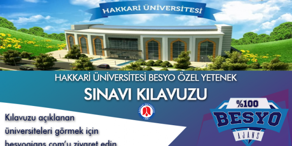 Hakkari Üniversitesi Besyo Özel Yetenek Sınavı Kılavuzu