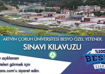 ARTVİN ÇORUH ÜNİVERSİTESİ BESYO ÖZEL YETENEK SINAVI KILAVUZU