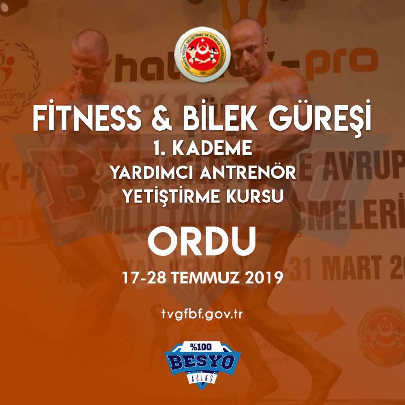 1. Kademe Fitness ve Bilek Güreşi Antrenörlüğü | Ordu
