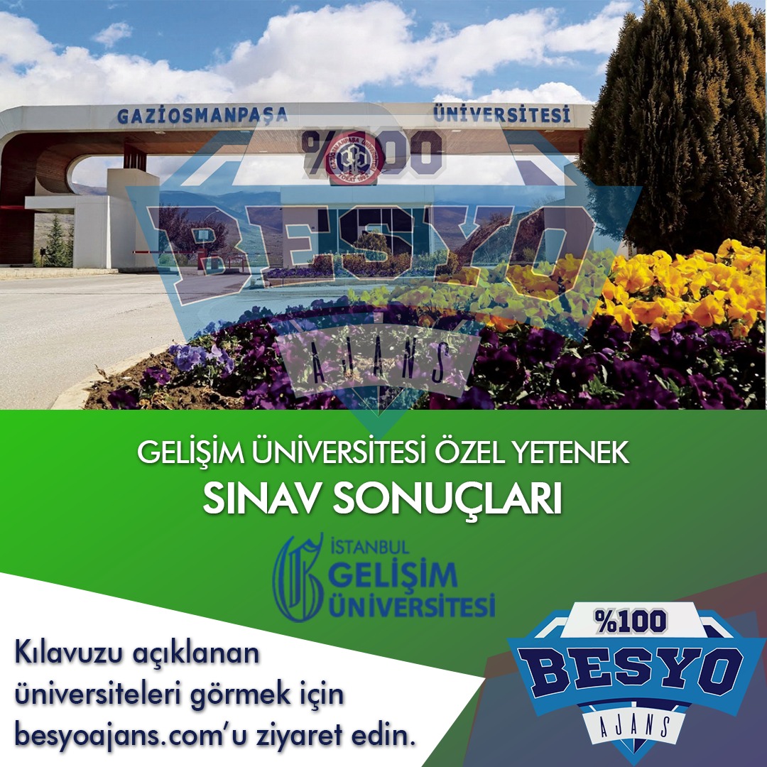 Gelişim Üniversitesi BESYO Sonuçları 2019