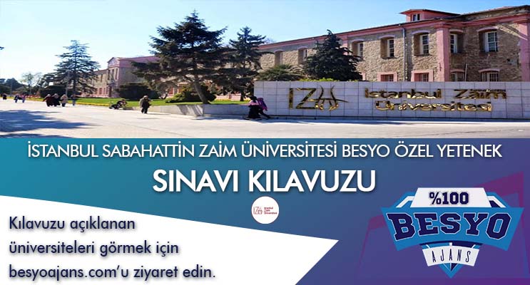 İstanbul Sabahattin Zaim Üniversitesi BESYO Özel Yetenek Sınavı
