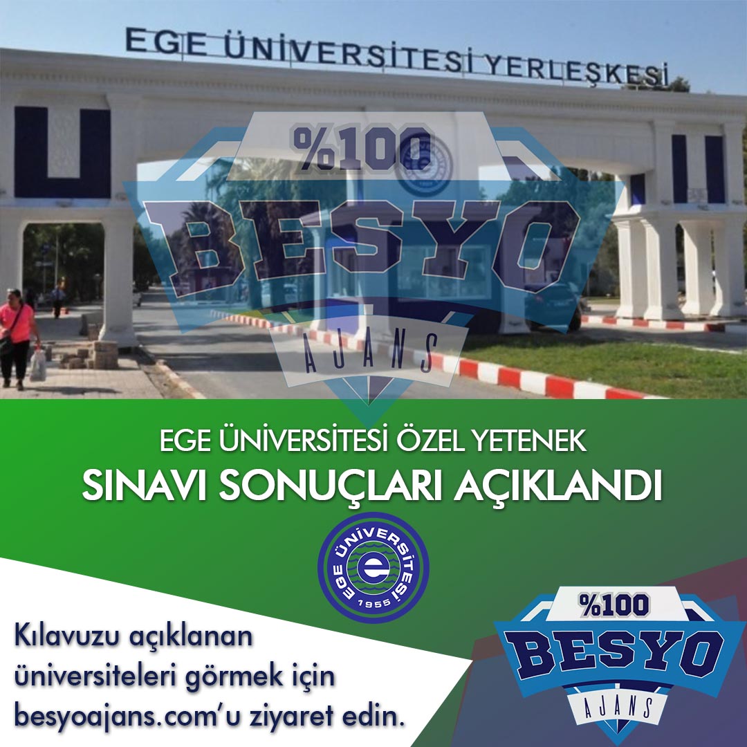 Ege Üniversitesi BESYO Özel Yetenek Sınavı Sonuçları 2019