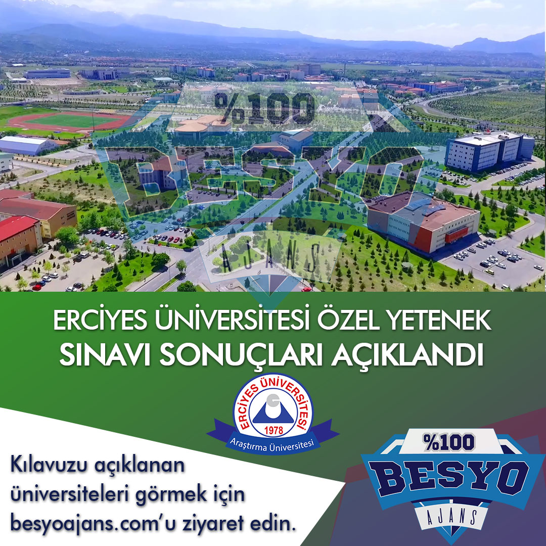 Erciyes Üniversitesi BESYO Özel Yetenek Sınavı Sonuçları 2019