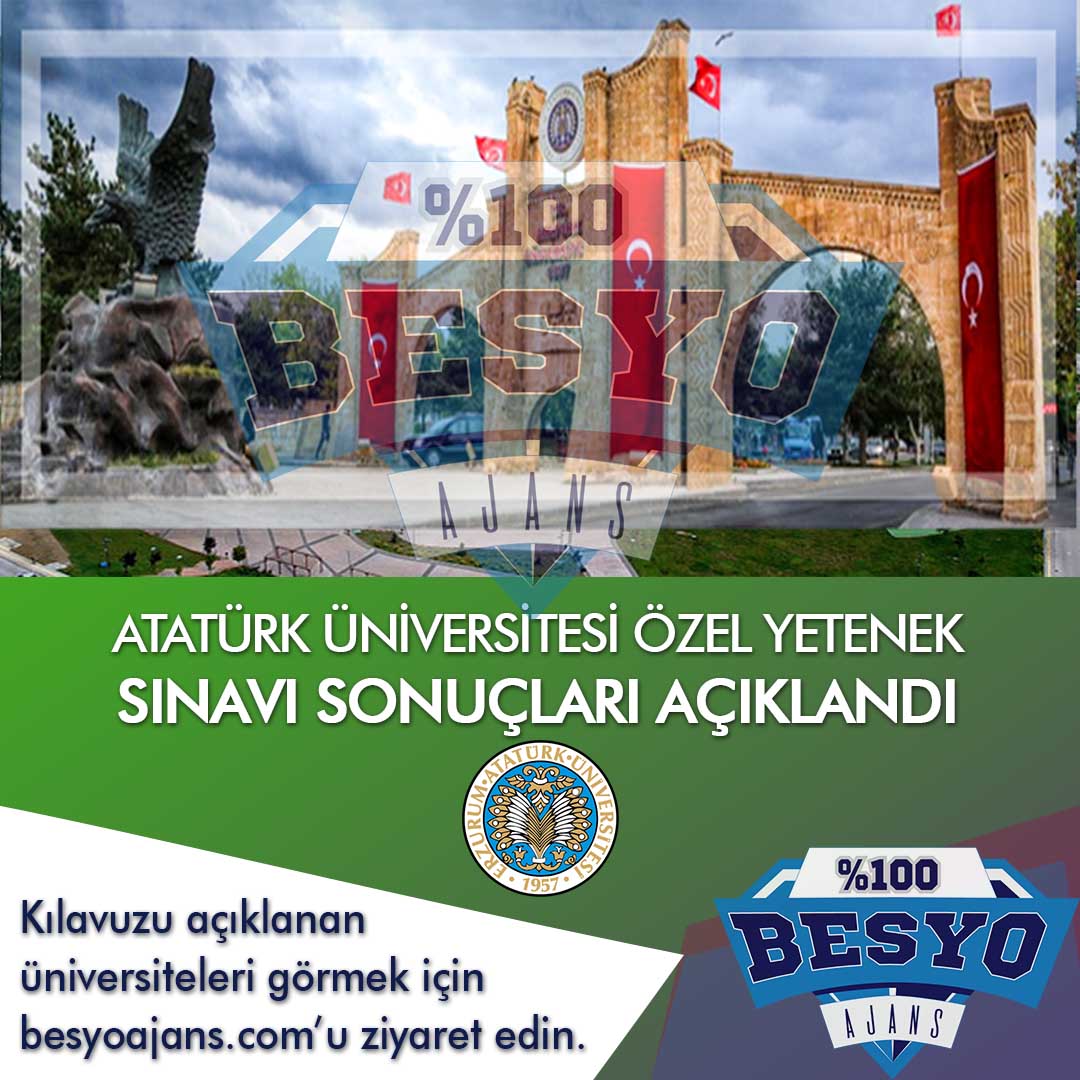 Erzurum Atatürk Üniversitesi BESYO Özel Yetenek Sınavı Sonuçları 2019
