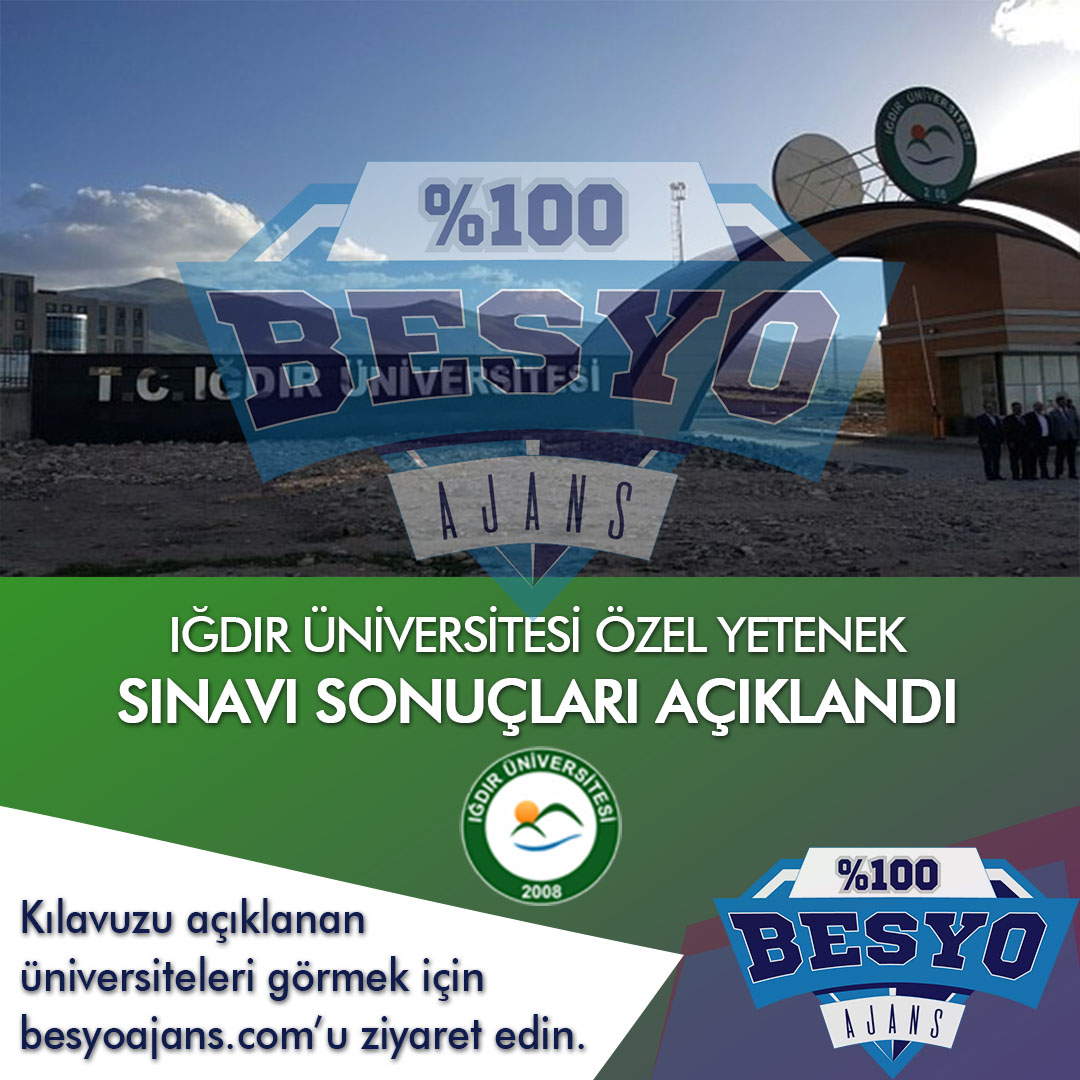 Iğdır Üniversitesi BESYO Özel Yetenek Sınavı Sonuçları Açıklandı 2019