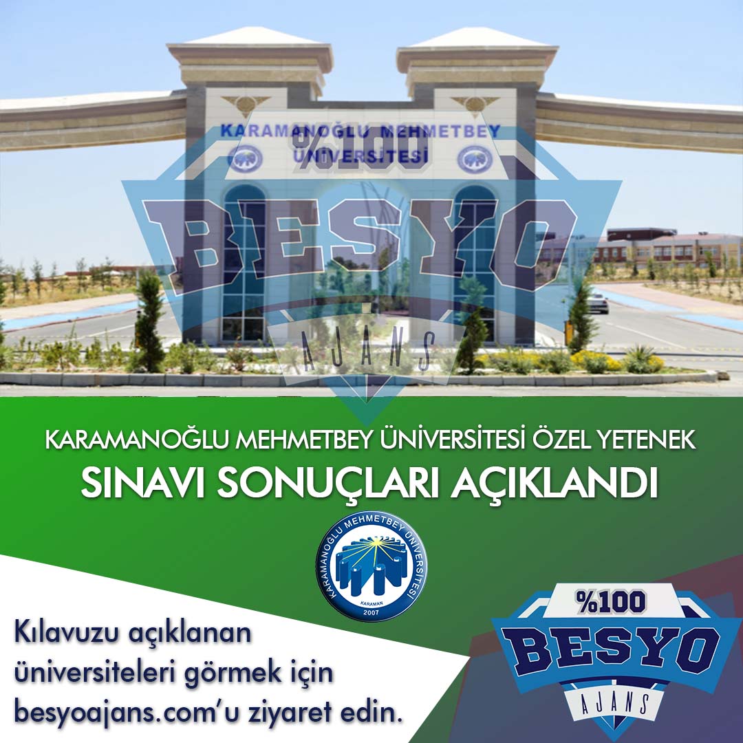 Karamanoğlu Mehmet Bey Üniversitesi BESYO Özel Yetenek Sınavı Sonuçları 2019