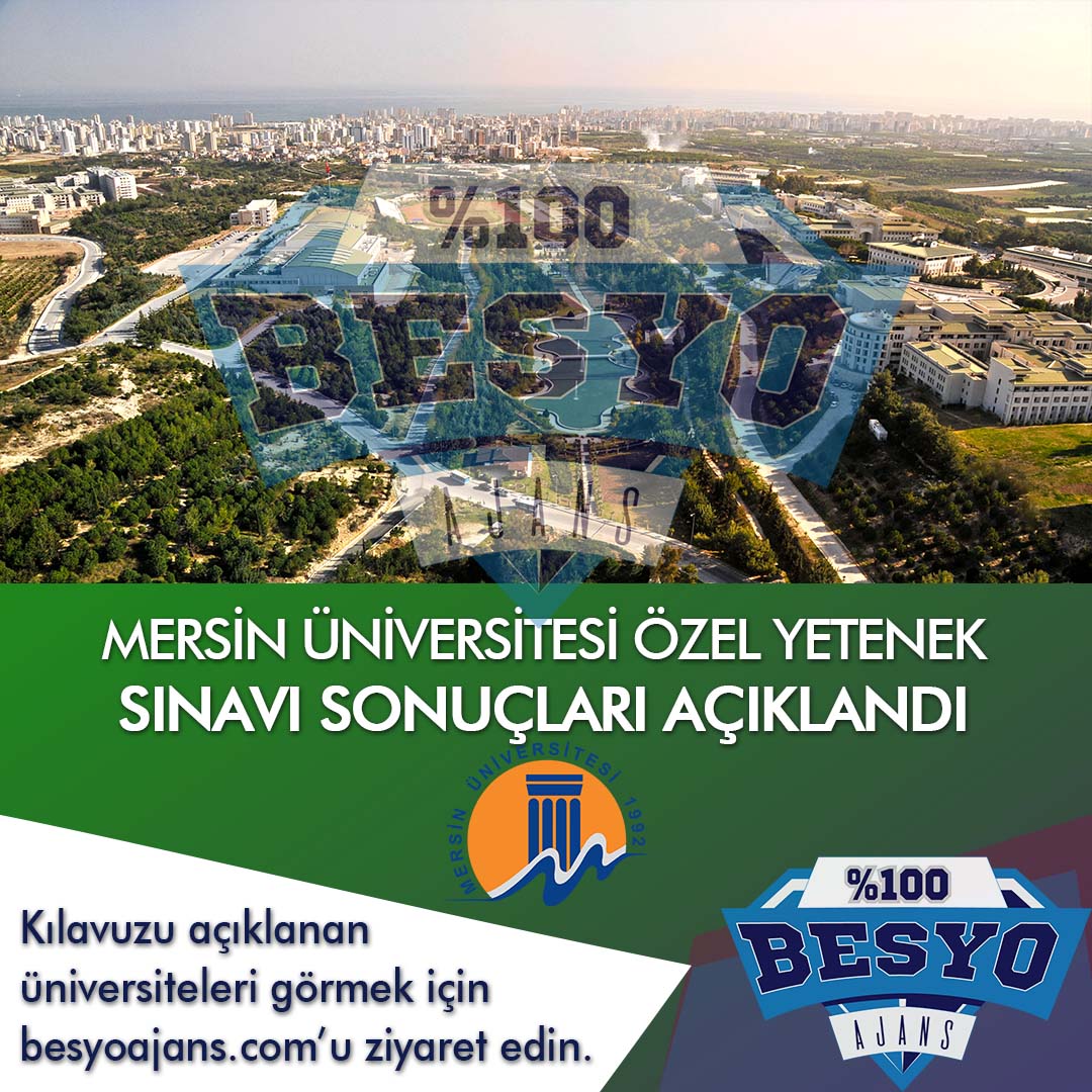 Mersin Üniversitesi BESYO Özel Yetenek Sınavı Sonuçları 2019
