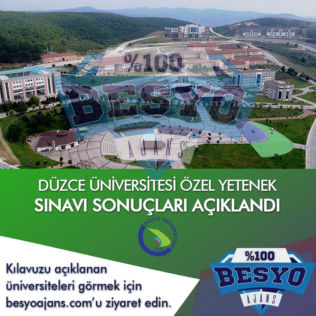 Düzce Üniversitesi BESYO Özel Yetenek Sınavı Sonuçları 2019