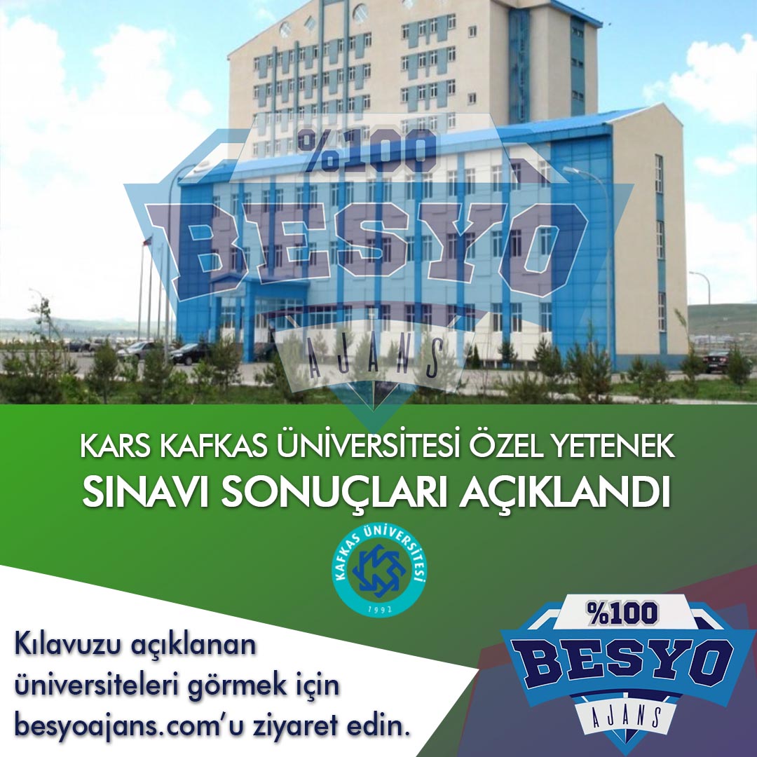Kars Kafkas Üniversitesi BESYO Özel Yetenek Sınavı Sonuçları 2019