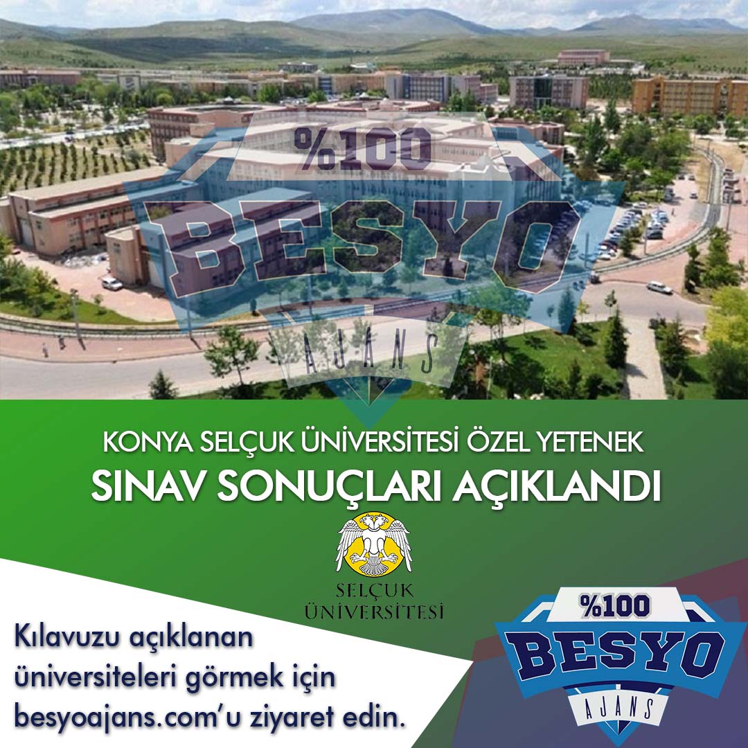 Konya Selçuk Üniversitesi BESYO Özel Yetenek Sınavı Sonuçları 2019