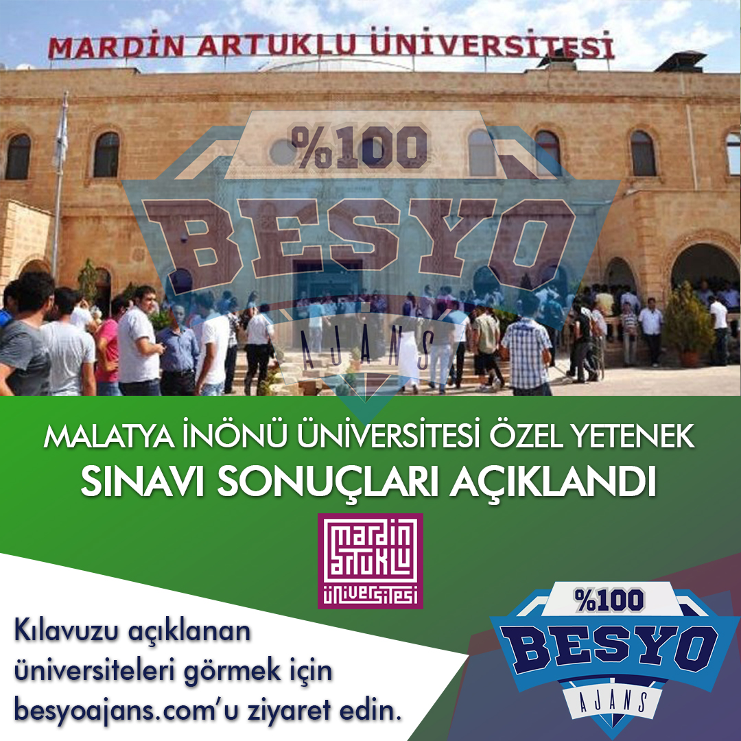 Mardin Artuklu Üniversitesi BESYO Özel Yetenek Sınavı Sonuçları 2019