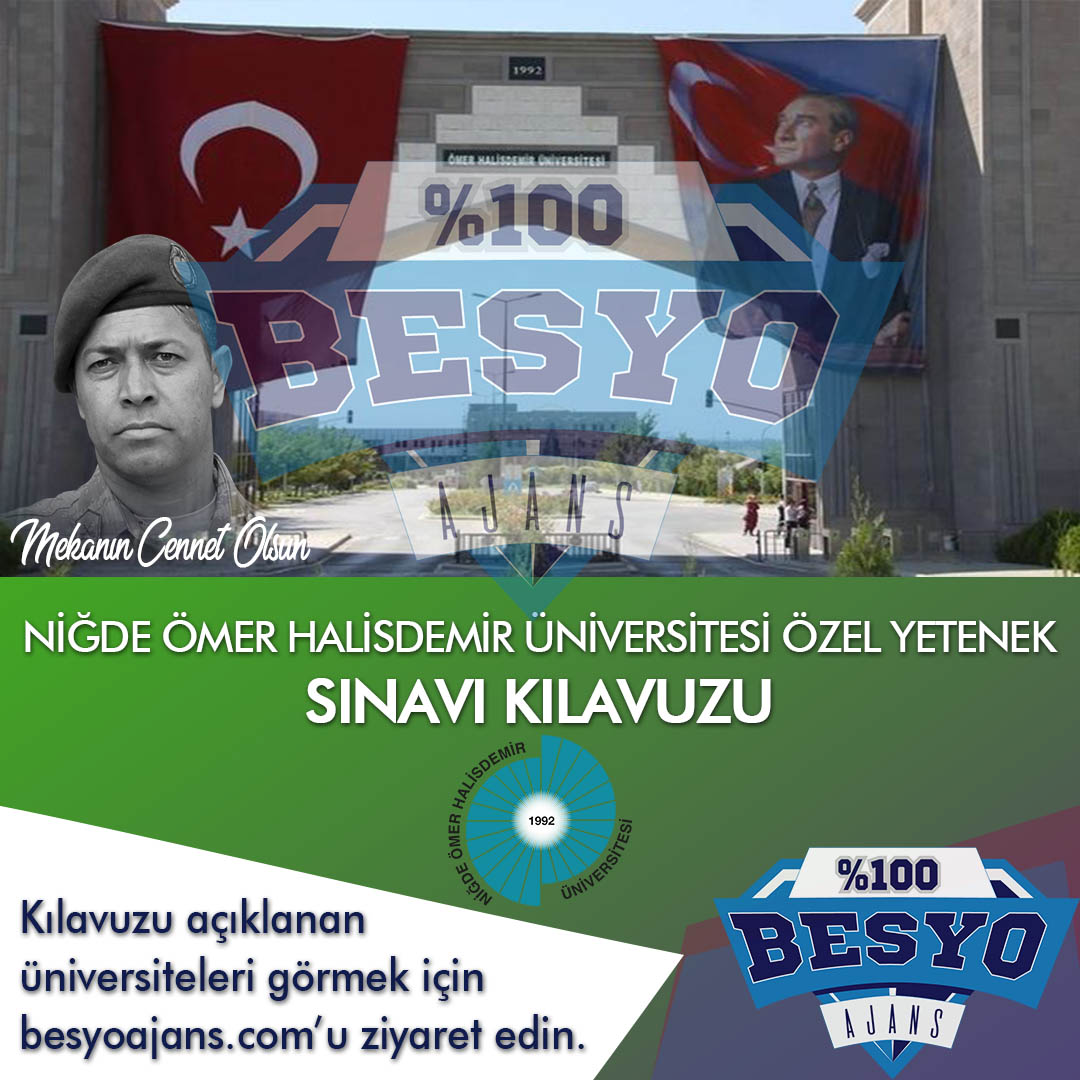Niğde Ömer Halisdemir Üniversitesi BESYO Özel Yetenek Sınavı Sonuçları 2020