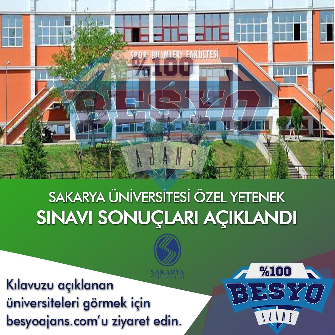 Sakarya Üniversitesi BESYO Özel Yetenek Sınavı Sonuçları 2019