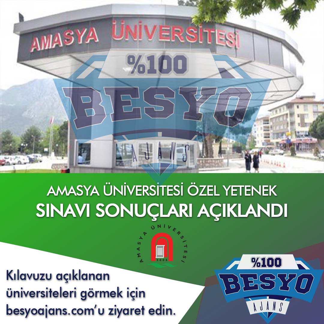Amasya Üniversitesi Besyo Özel Yetenek Sınavı Sonuçları 2019