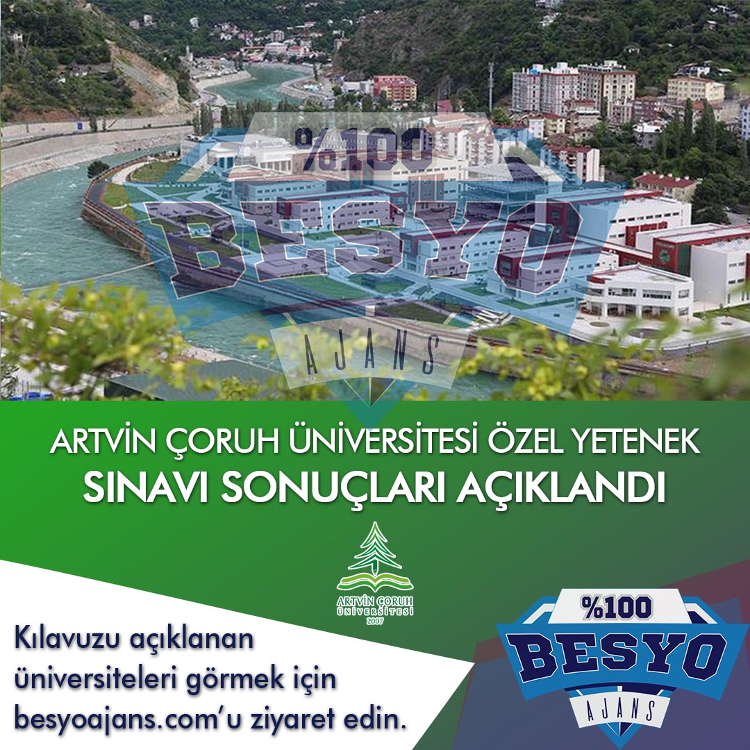 Artvin Çoruh Üniversitesi BESYO Özel Yetenek Sınavı Sonuçları 2019