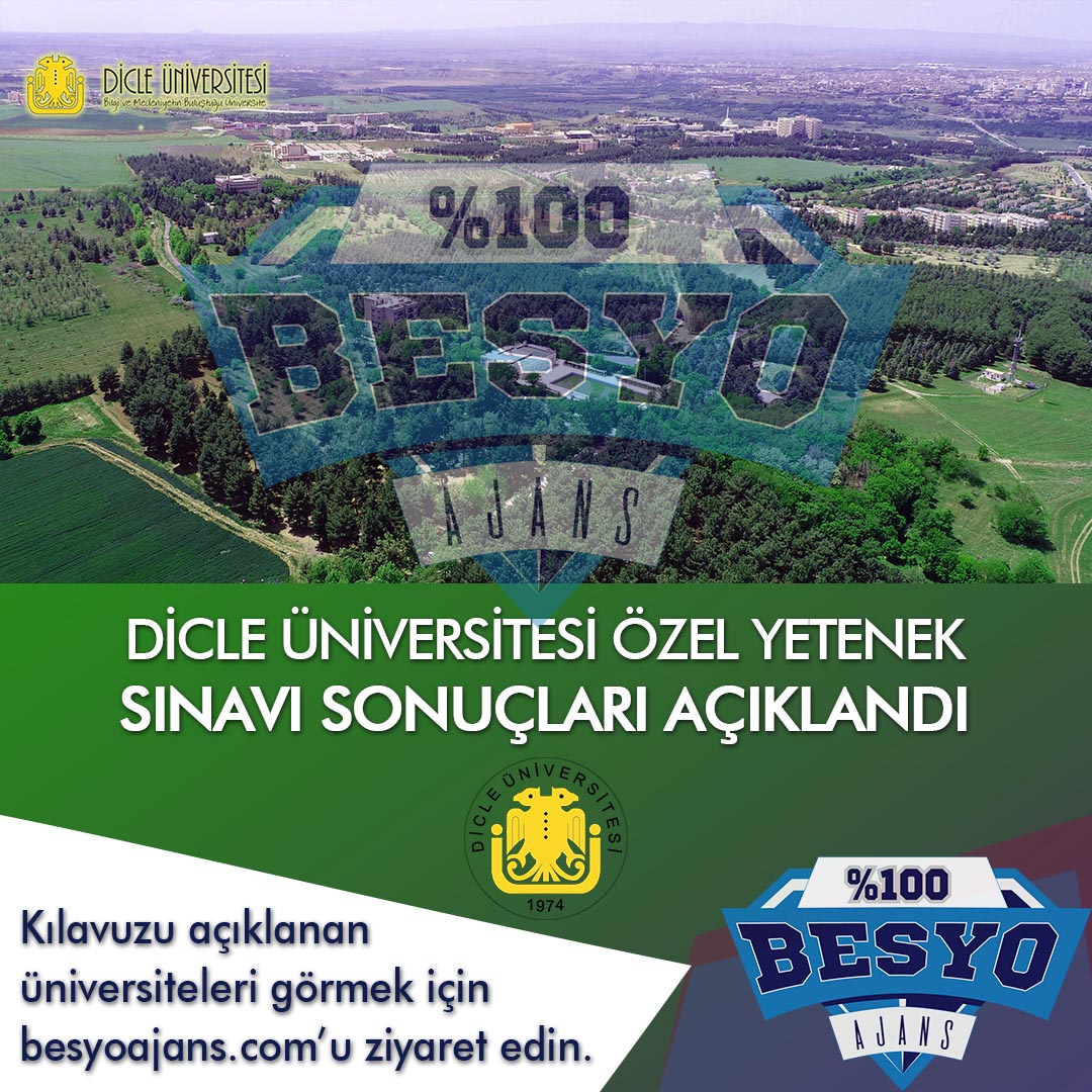 Diyarbakır Dicle Üniversitesi BESYO Özel Yetenek Sınavı Sonuçları 2019