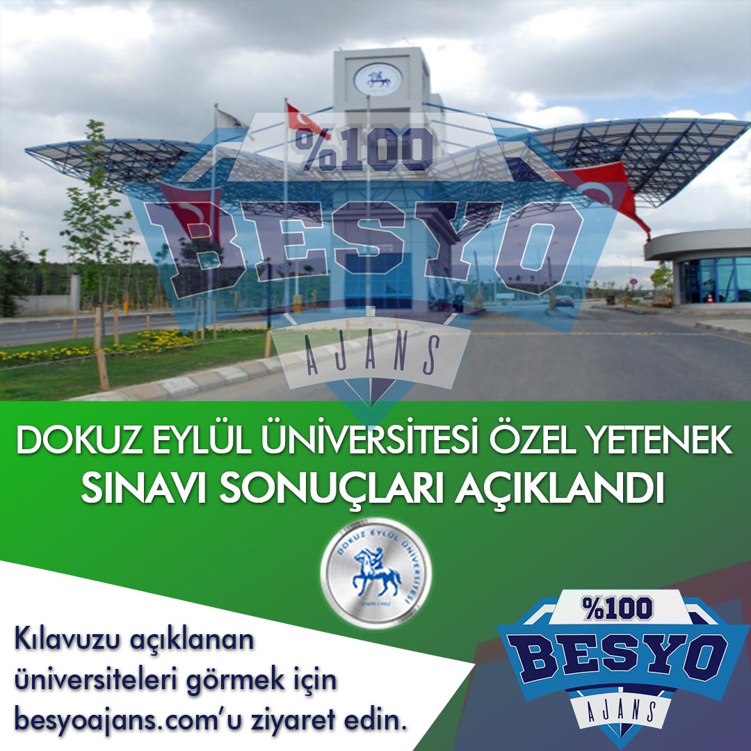 Dokuz Eylül Üniversitesi BESYO Özel Yetenek Sınavı Sonuçları 2020