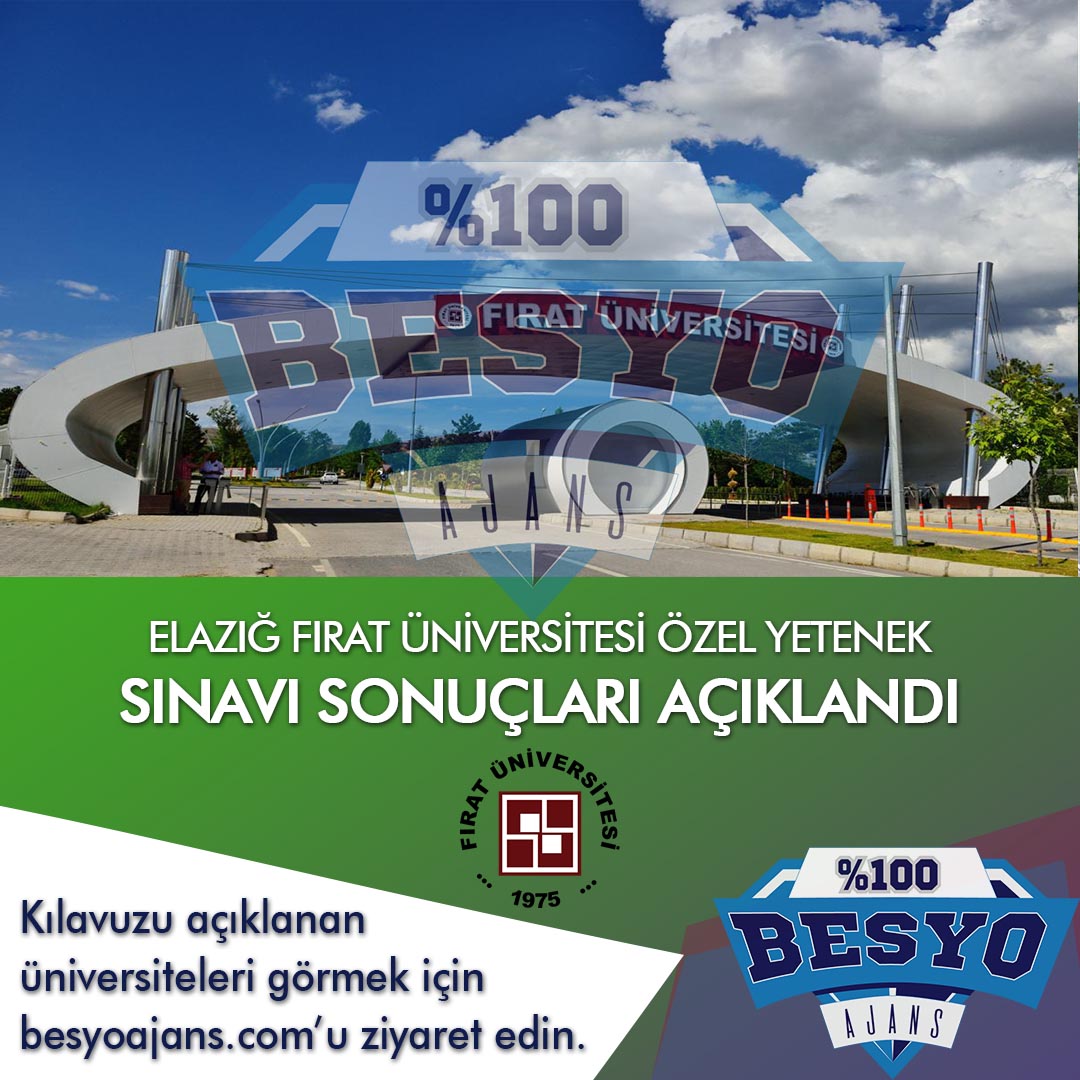 Elazığ Fırat Üniversitesi BESYO Özel Yetenek Sınavı Sonuçları 2019