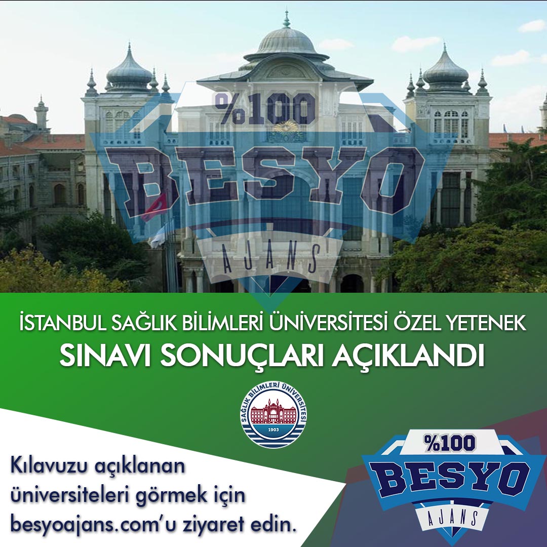 İstanbul Sağlık Bilimleri Üniversitesi BESYO Özel Yetenek Sınavı Sonuçları 2019
